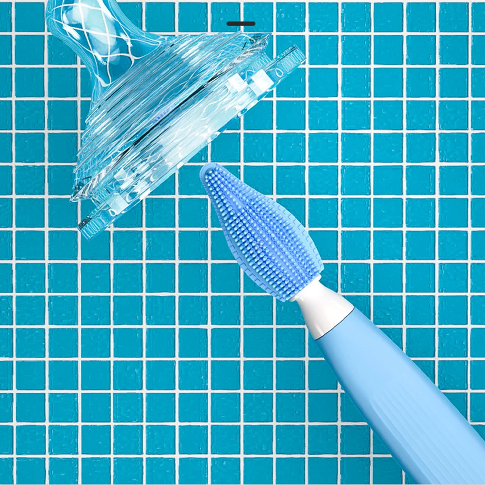 Set di strumenti per la pulizia da 360 gradi Tazza di vetro Lavaggio Spazzola pulita Spazzola per pulizia bottiglia in silicone da cucina Ciuccio per bambini Scrubber in paglia