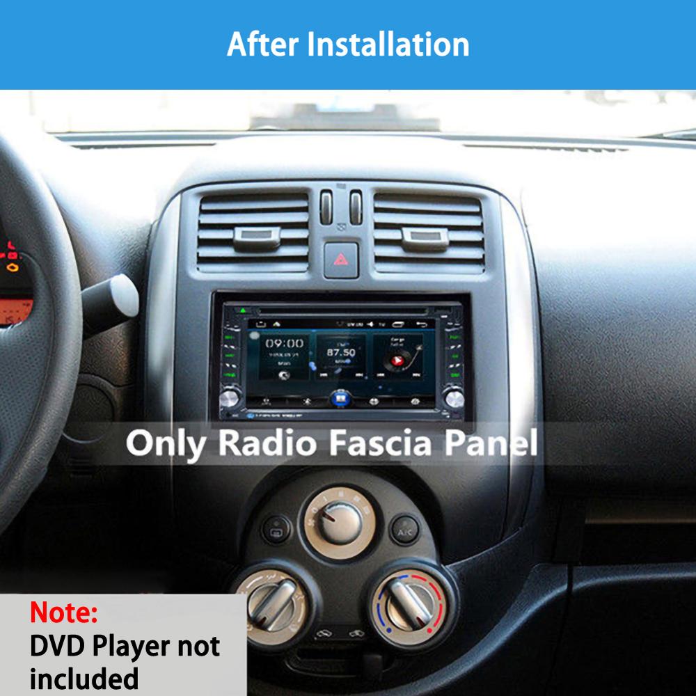 Unidad 2 DIN jaula para Radio del vehículo, accesorio para coche, reproductor de DVD, placa de montaje, marco de hierro, Panel de plástico, reproductor de Radio automotriz