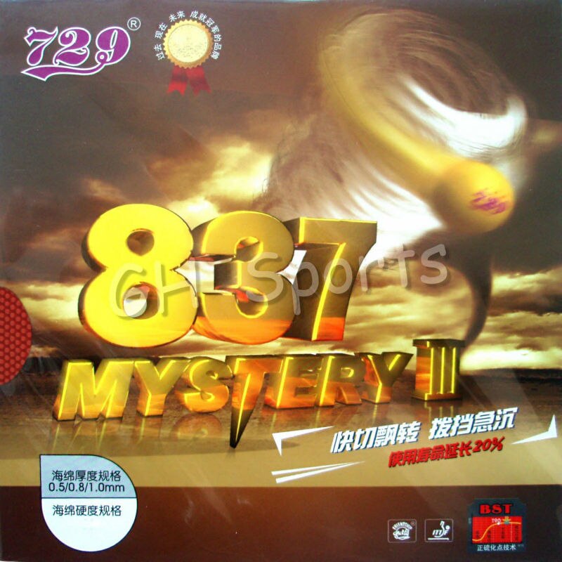 RITC 729 Friendship 837 Mystery III Long Pips-Out Table Tennis Rubber With Sponge