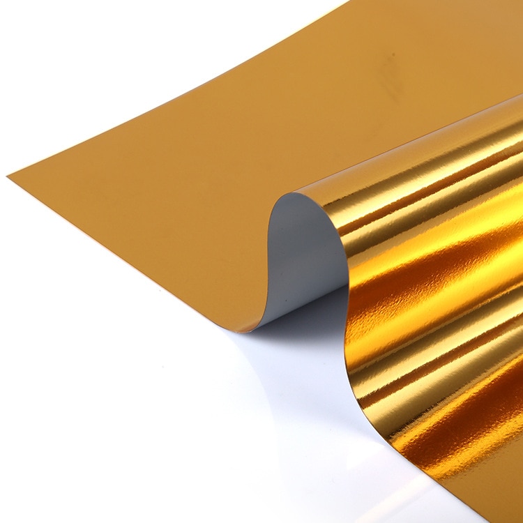 30.5*25cm guldfolie pu varmeoverførsel vinyl jern-på-htv til diy stof beklædningsfilm vinylrulle ,1 yc 11013