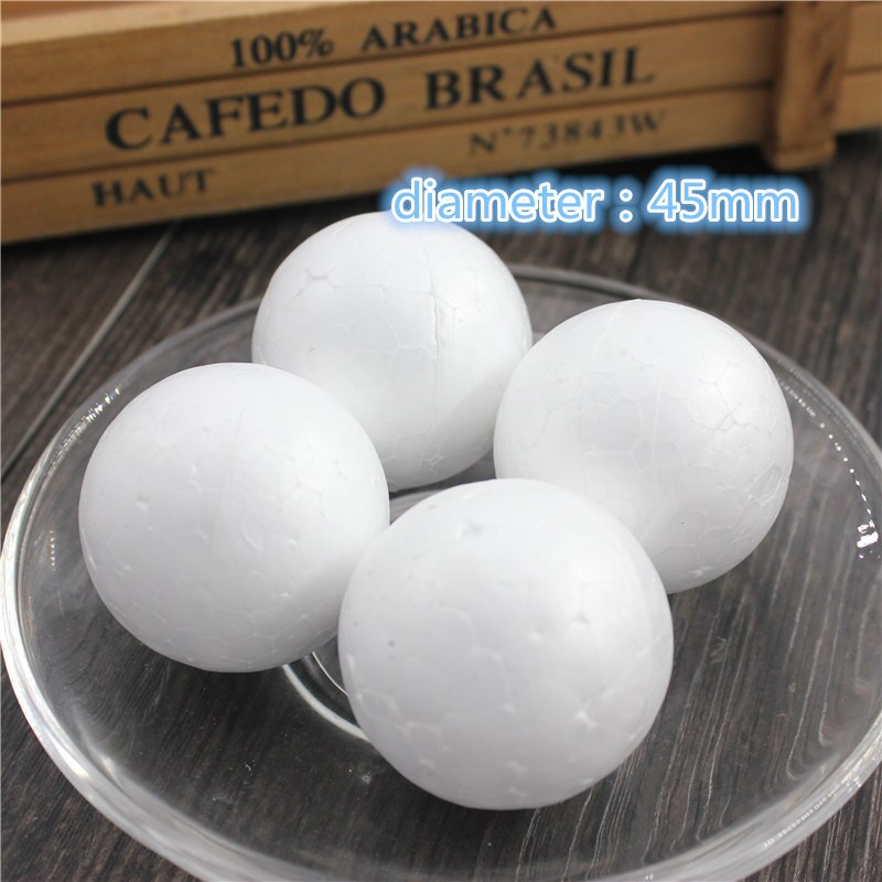 9 kinds different size Polystyrene Styrofoam Foam Ball White Craft Balls For DIY Christmas Party Decoration Supplies: 45mm 20pcs