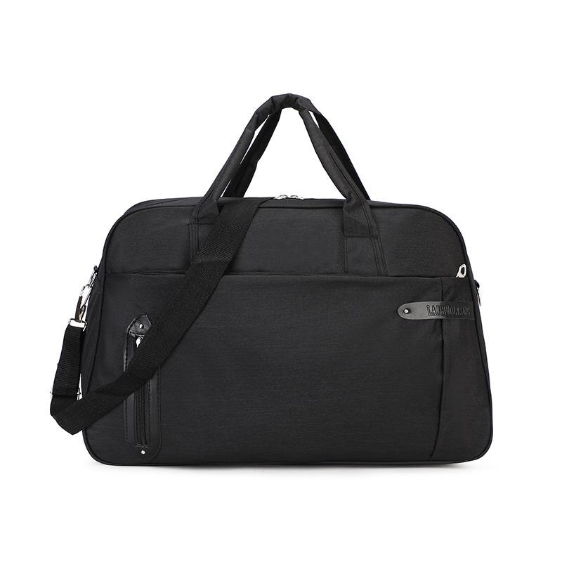 sac de voyage de en toile de couleur unie sac de voyage pour hommes: Black