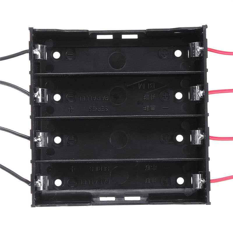 DIY 4 Slot 18650 Battery Holder With 8 Leads for Lamp Lighting Torch LED Accessories