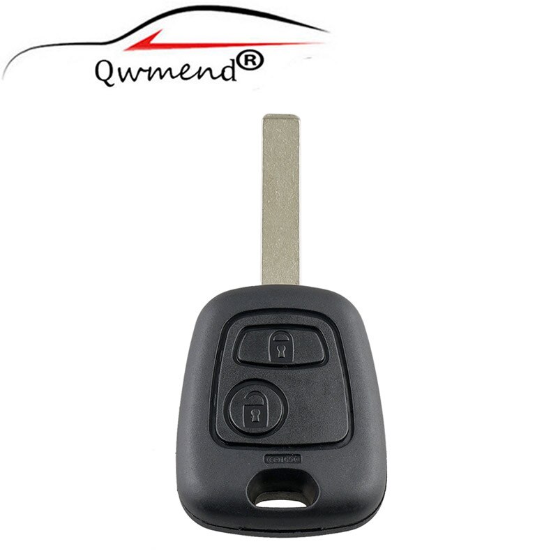 Qwmend 2- painikkeinen älykäs autonavaimen kuori citroen  c1 c4: lle peugeot 106 107 207 307 407 206 306 406 auton kaukosäätimen avaimen kotelon kansi: Va2 terä