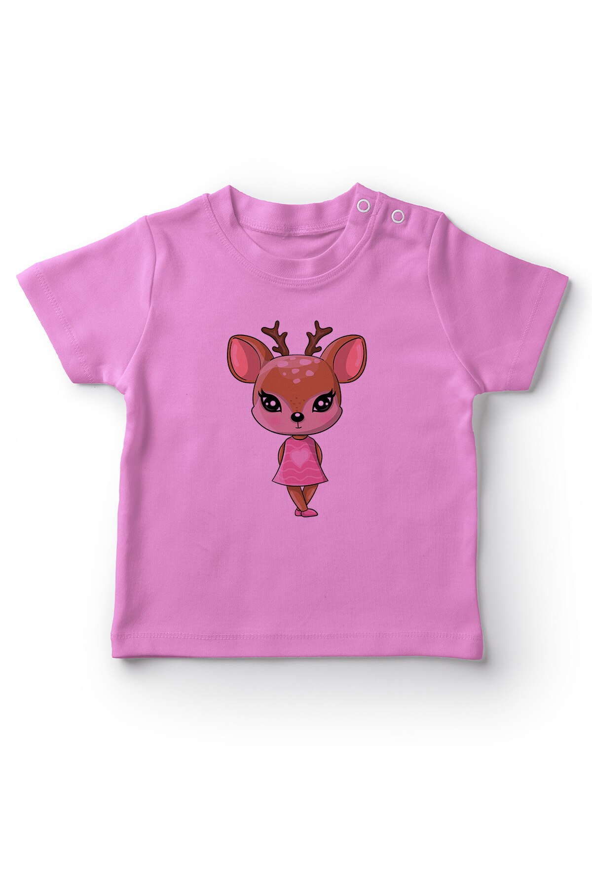 Angemiel Baby Cute Fawn Baby Girl T-Shirt Pink