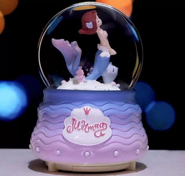 Neue kristall ball kinder musik box musik box feder senden mädchen freundin valentinstag: Spin
