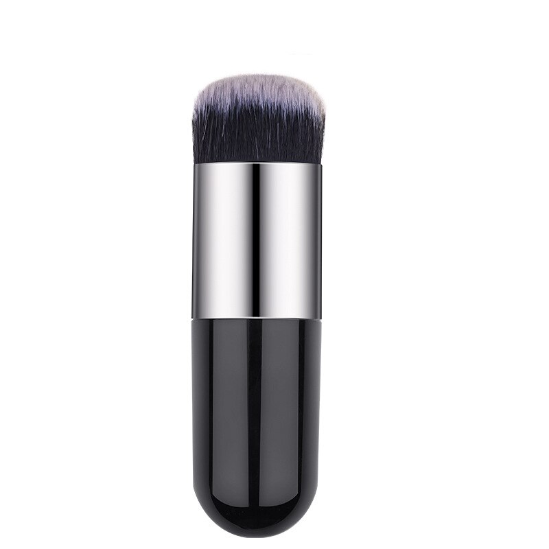 1Pcs Houten Foundation Cosmetische Wenkbrauw Oogschaduw Brush Foundation Brush Draagbare Professionele Zachte Make-Up Borstel: Black2
