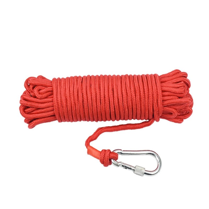1Pc Nylon Touw Met Metalen Haak Flagline Touw Goed Voor Tie Pull Swing Klim