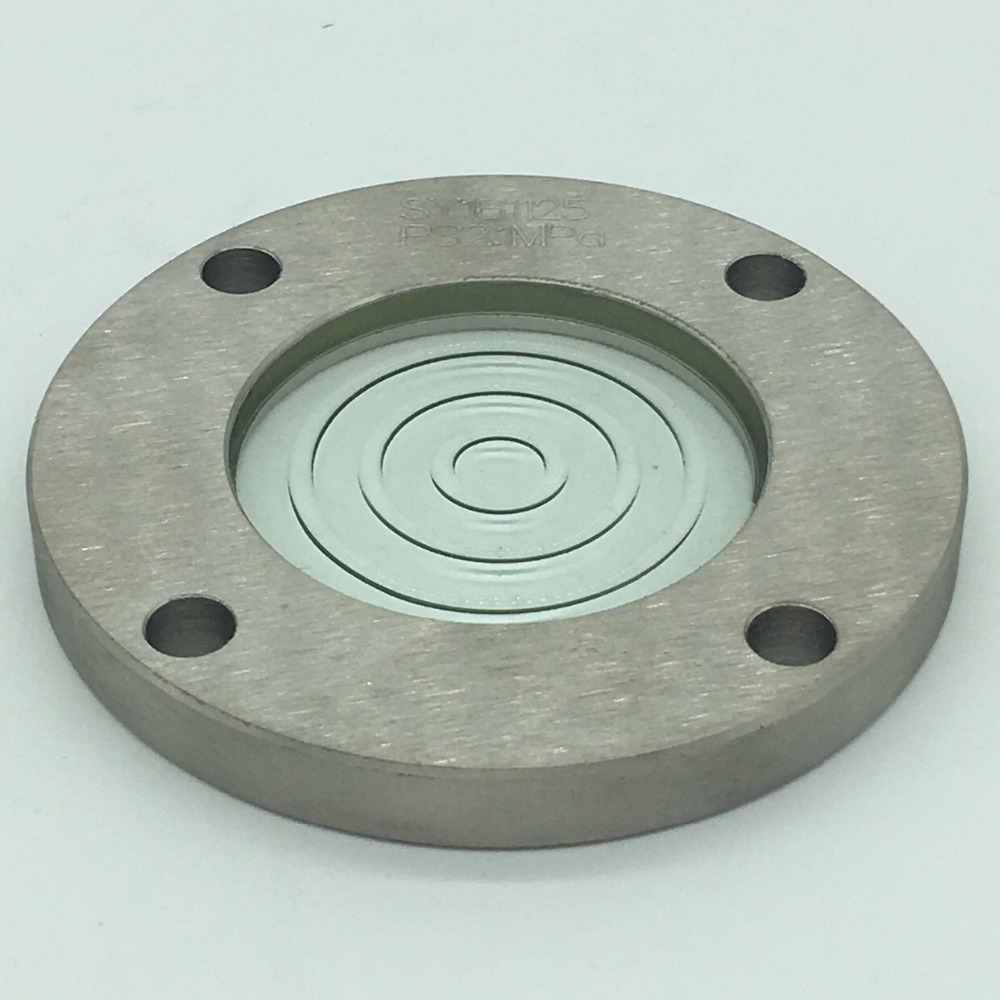 Glass monitoring windows used in chemical pipelines or water tanks or boilers to indicate medium level or status changes