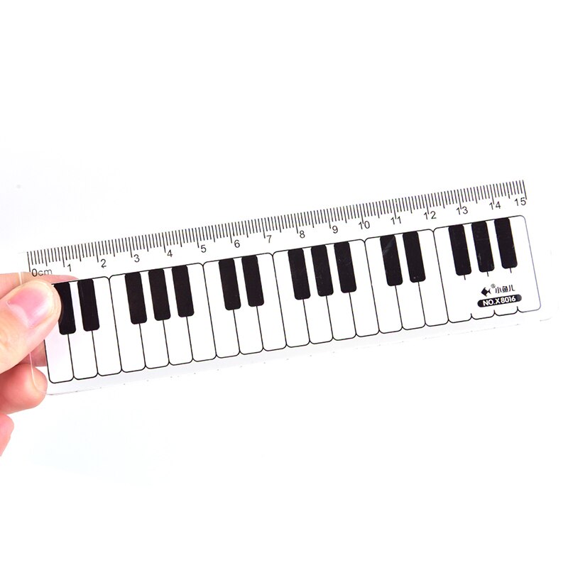 1pc Cute 15cm Musical Notes Piano Keyboard Plastic Straight Rulers Bookmark School Student Drawing Sketch Stationery