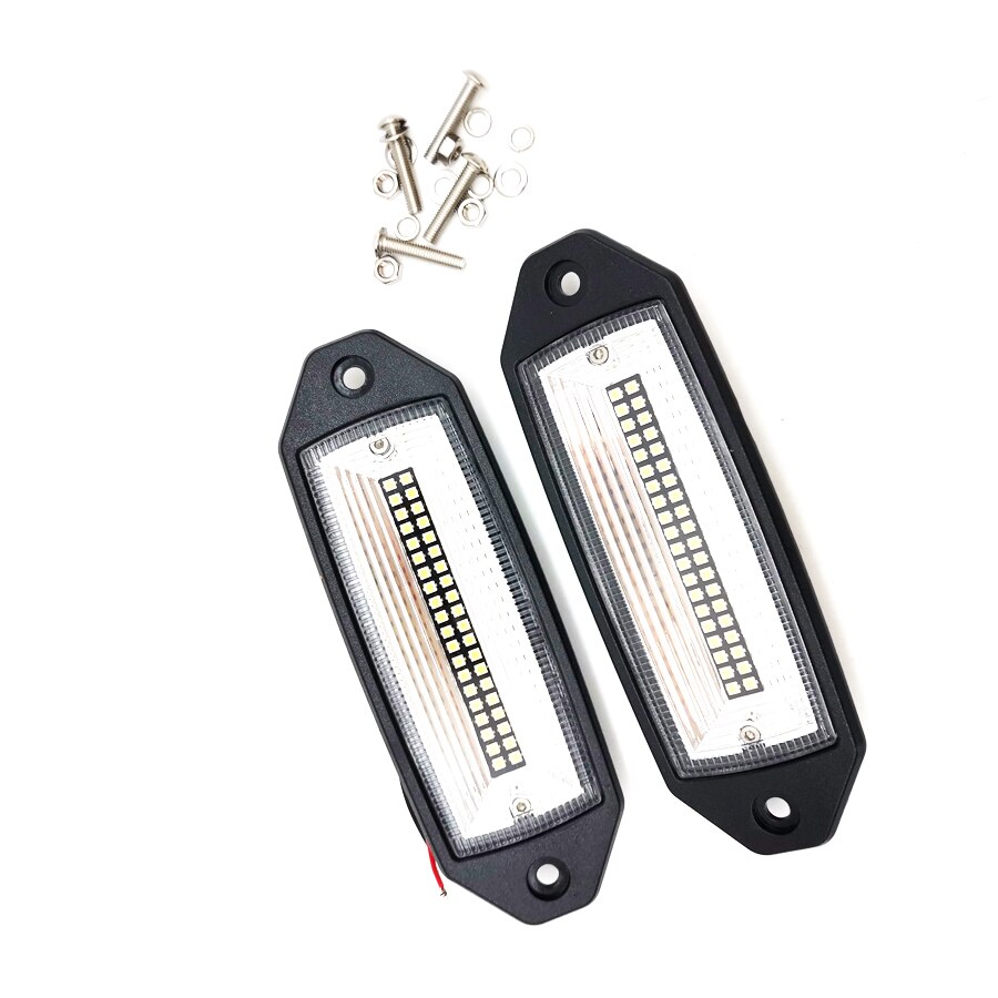 2 x 7" 60W LED LED Fog DRL Light Flush Mount Reverse Lamp Offroad Truck