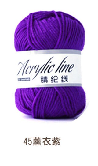 Fil à tricoter acrylique doux et pour bébé, 1 pièce = 50g, fil de tricot doux et pour tricot à la main, laine à faire soi-même, pull 64 couleurs disponibles: 45