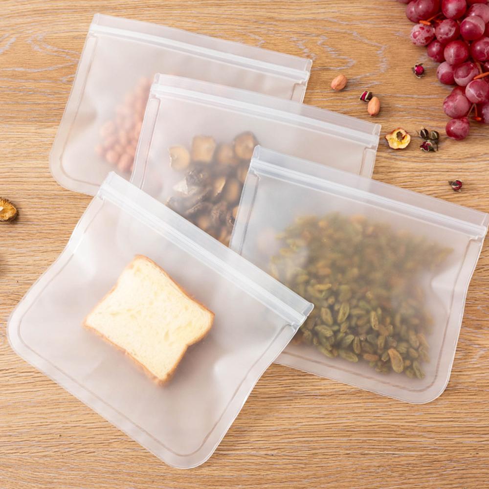 Bolsas reutilizables de silicona para almacenamiento de alimentos, contenedores de silicona a prueba de fugas, de grado alimenticio, 1 Uds.