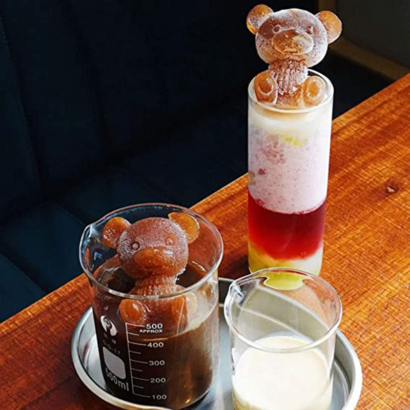 Nette Teddybär Eis Würfel, Der bilden Spritzen-nachweisen Und Leicht Zu gefallen, für Kühlschrank Mit Container, Nette Bär Eis Würfel Tablett