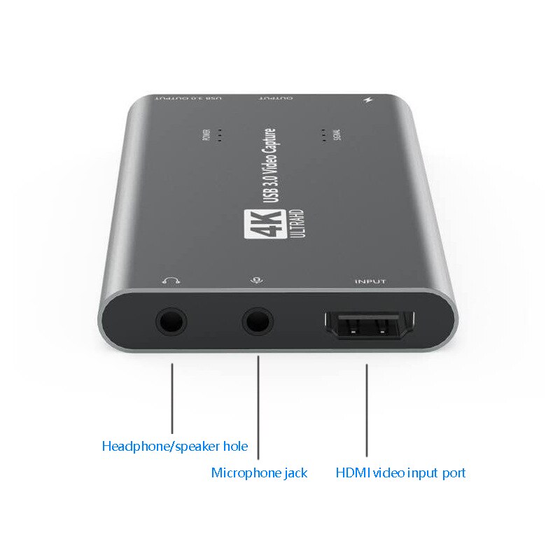 4K Video Capture Card USB 3.0 HDMI to USB Game Capture Card for Live Broadcasts Video Recording and More