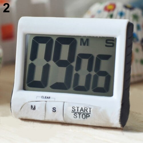 Large LCD Digital Screen Kitchen Timer Count-Down Back Stand Clock Loud Alarm