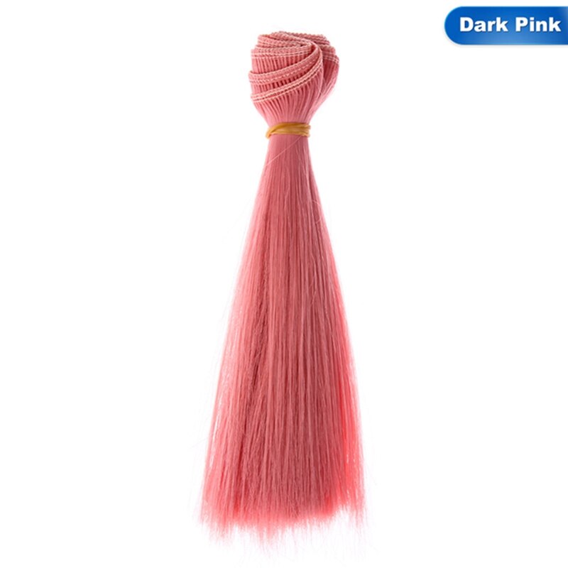 1pcs 15*100cm Doll Accessories Straight Synthetic Fiber Wig Hair For Doll Wigs High-temperature Wire: DP