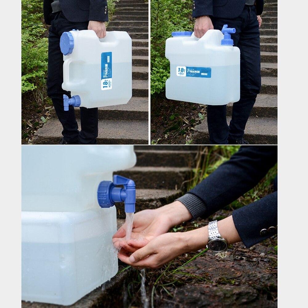 Desert&amp;Fox Outdoor Water Container 4 Sizes Large Capacity Camping Bucket Sturdy Odorless Household Driving Water Bucket with Tap