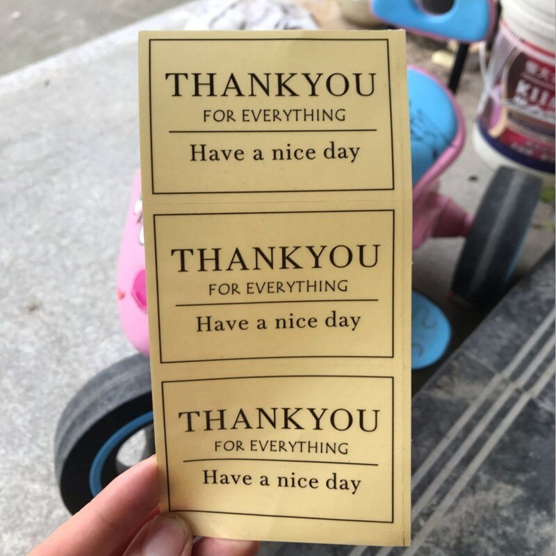 30pcs/pack Transparent thank you Label Sticker Circular Sealing Label Sticker PVC transparent label stickers large 8x5.5cm