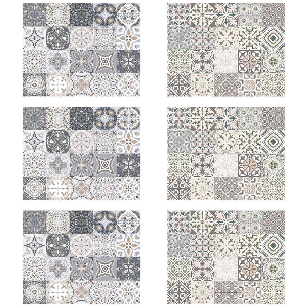 20pcs Self Adhesive PVC Diagonal Ceramic Tile Stickers Waterproof Kitchen Decals DIY Kitchen Bathroom Home Tile Sticker