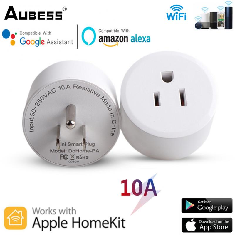 Aubess Wifi Smart Socket Smart Timer 10A US Plug Dohome APP Remote Control Smart Home Voice Control For Siri Alexa Google Home