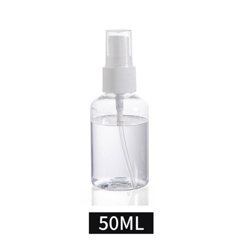30/50/100ml genopfyldelige flasker rejse gennemsigtig plastflaske forstøver tom lille sprayflaske fri og sikker: 50ml