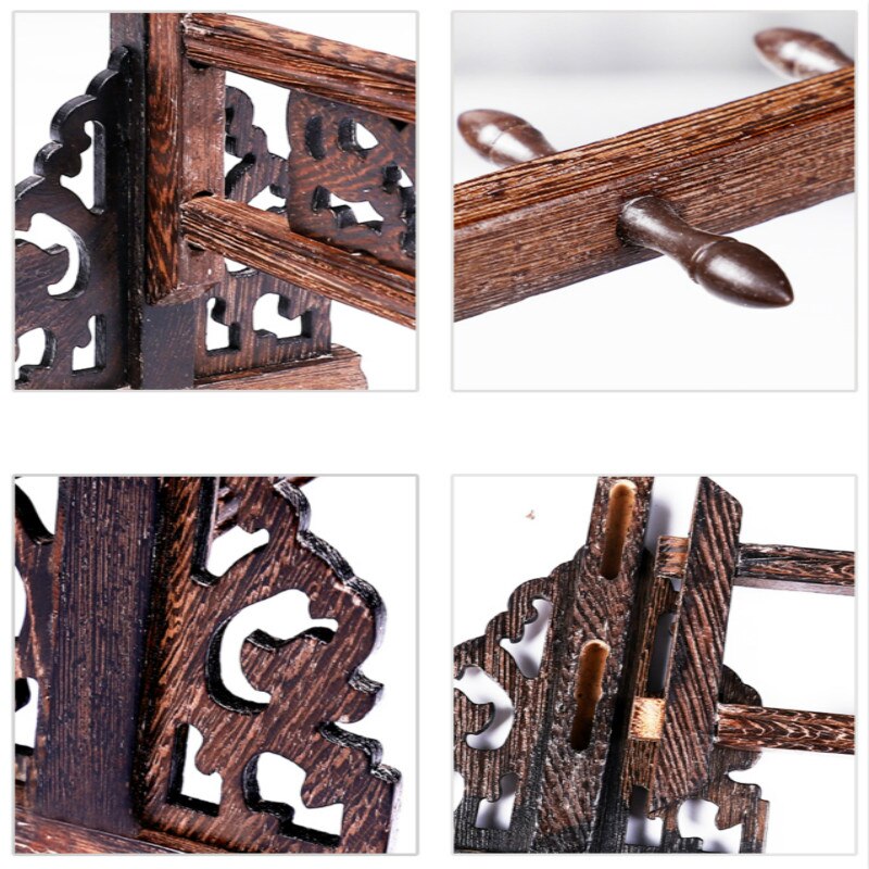 Kalligrafie Pen Houder Duurzaam Massief Houten Pen Houder Kalligrafieborstel Rack Traditionele Schilderen Schrijven Borstel Houder 12 Hangers