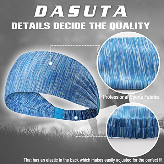 FDBRO Sport Sweatband Fitness Running Headband Gym Workout Yoga Anti-slip Elastic Hair Band Football Basketball Sports Safety