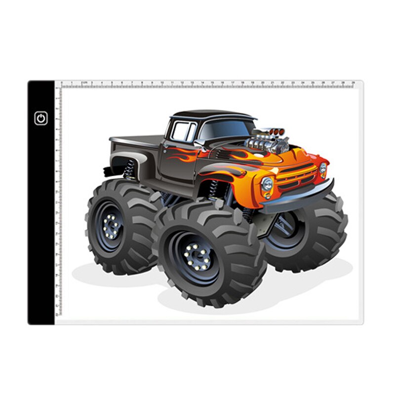 A4 Dimmable LED Drawing Copy Pad with Scale USB Power Artcraft Tracing Pad for Painting Writing Animation Sketching