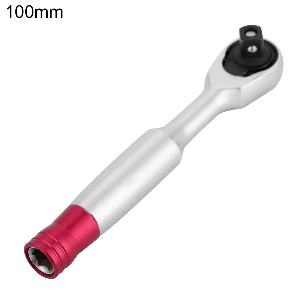 1/4inch 85/100MM Mini Torque Rachet Wrench Set Hand Repair Tool for Vehicle Bicycle Bike Socket Wrench Kit Tool: 100mm