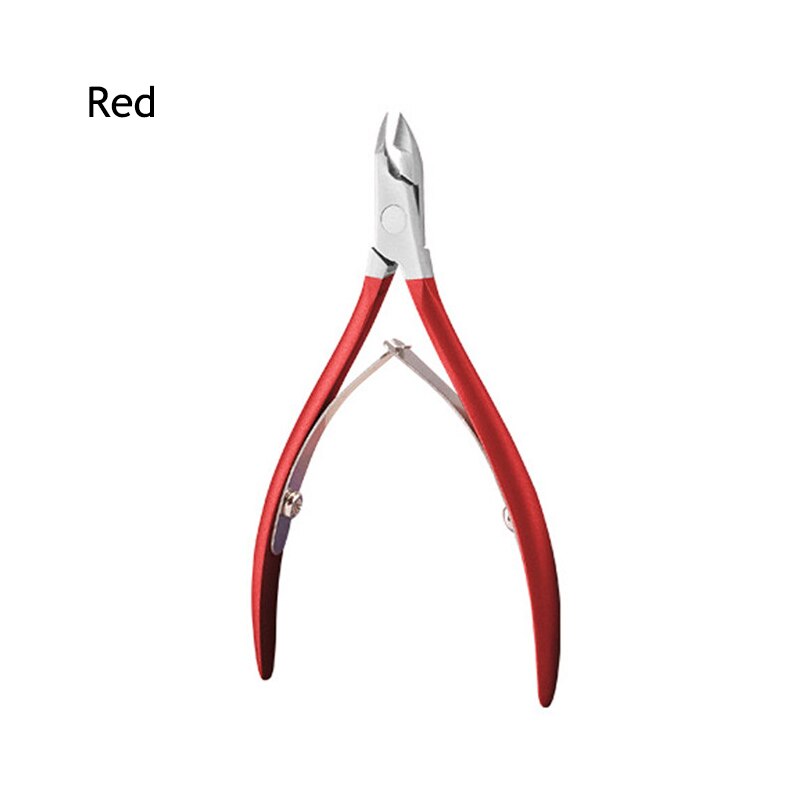 Meisha-Tijeras para uñas, cortador de cutículas, removedor de piel muerta, recorte de manicura, herramientas de arte E0001A de uñas, 1 pieza: E0001A-02-Red