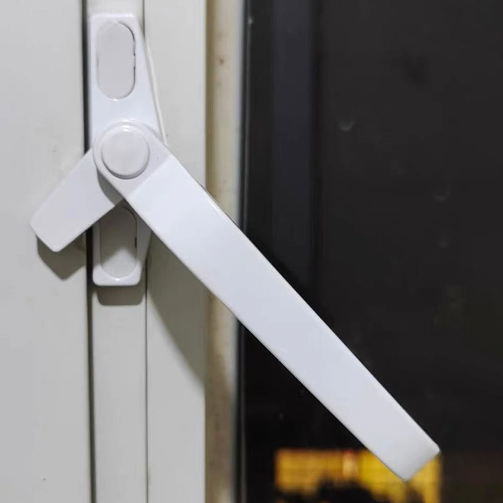 2 stk. venstre højre vindueshåndtag til hjemmebeslag i aluminiumslegering, praktisk montering til husholdningsbrug