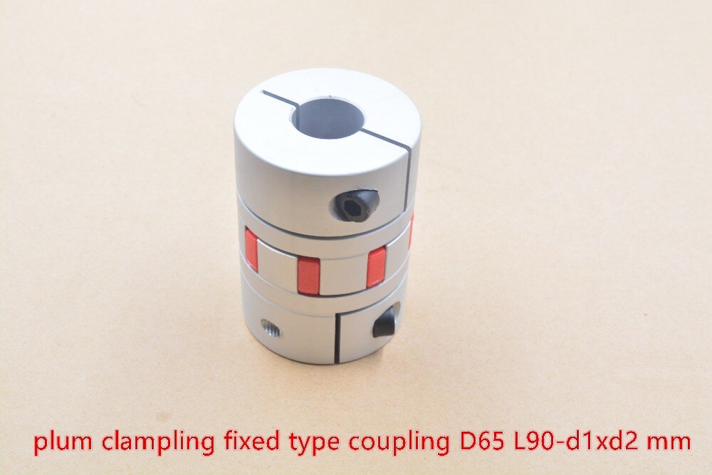 ball screw coupling diameter 65mm length 90mm plum shaped clamping flexible shaft coupler encoder stepper motor