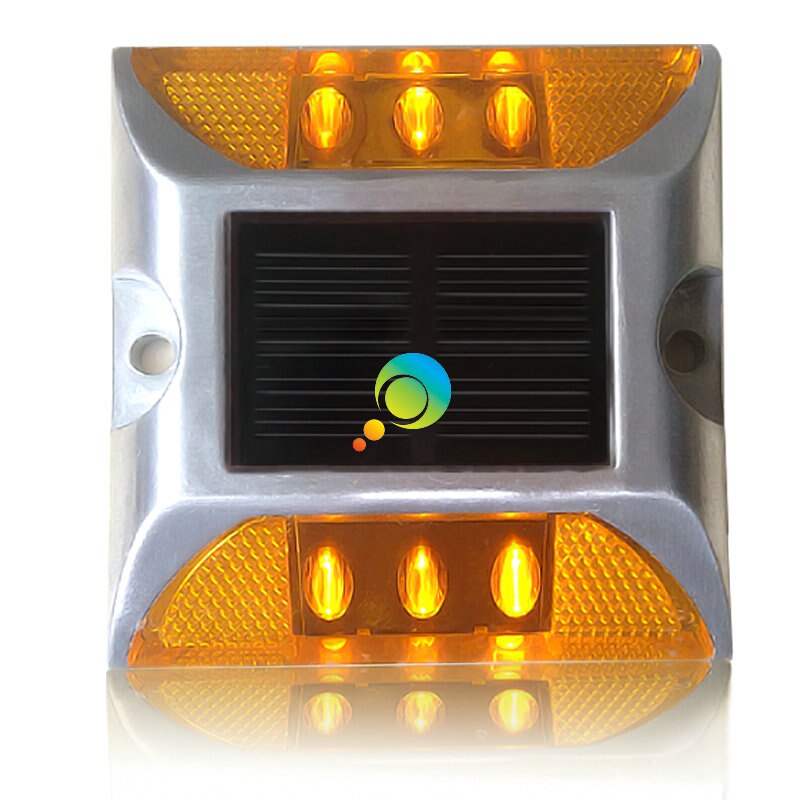 Gul led aluminium 3m reflektor sol vägmarkör trafiksäkerhet led road stud för