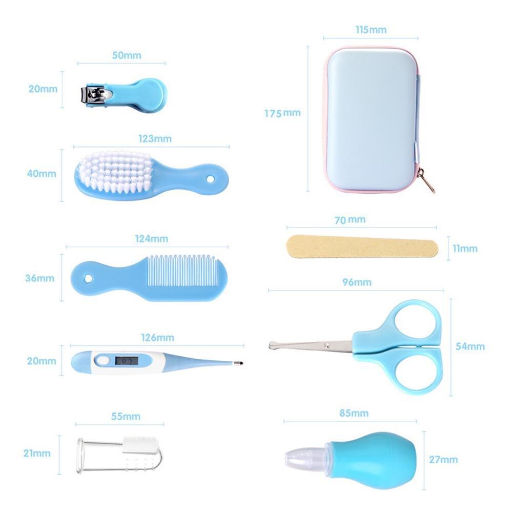 6/8/10/13pcs Bambino Assistenza Sanitaria Kit Lucidatore Del Chiodo Strumento Bambino Dei Capelli Portatile di Sicurezza Clippers Forbici chiodo Insieme di Spazzola Pettine Riparazione U3V3