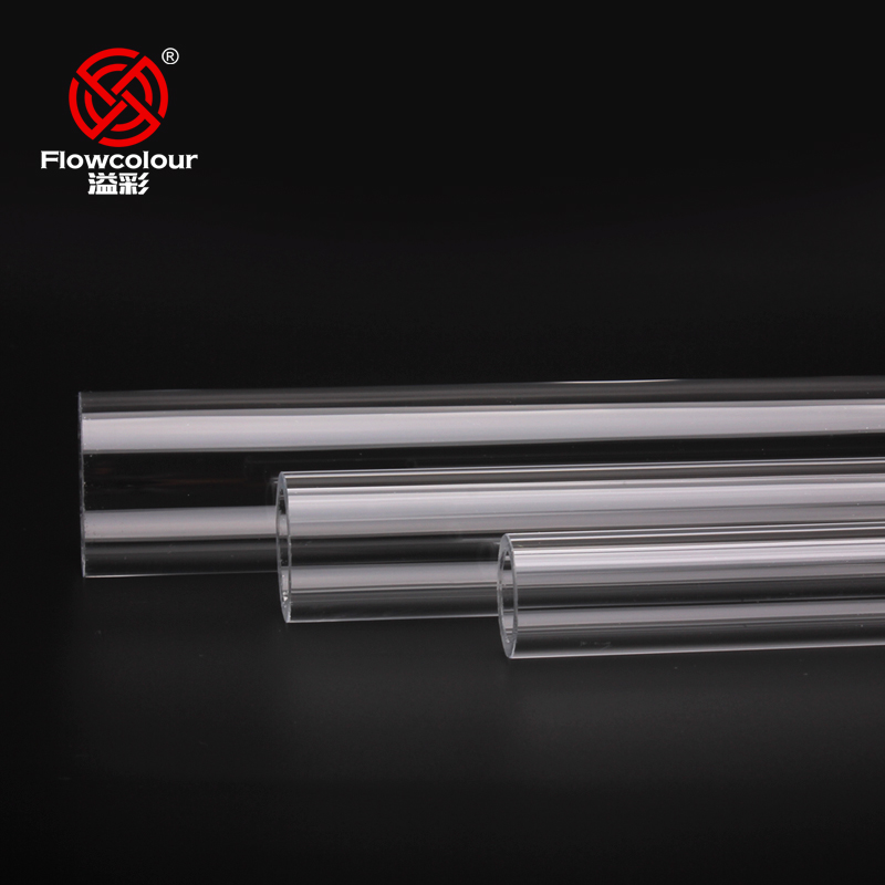 Flowcolour 2pcs 25mm Transparent Acrylic Pipe Lucite Tube Plastic Hard Pipe Clear Acrylic Organic Glass Tube Bonding Aquarium