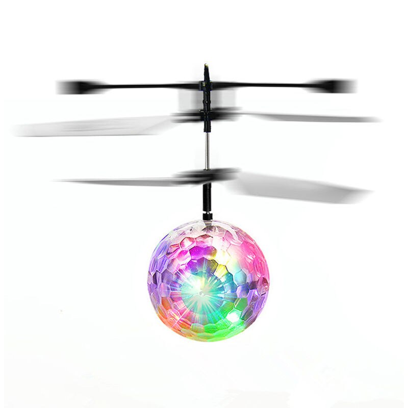 Colorful Light Suspension Induction Flying Ball USB Charging Novelty Flying Toys Aircraft Helicopter Suspended Remote Control
