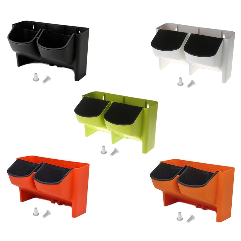 Self Watering Flower Pot 2 Pocket Stackable Vertical Wall Hanging Garden Planter