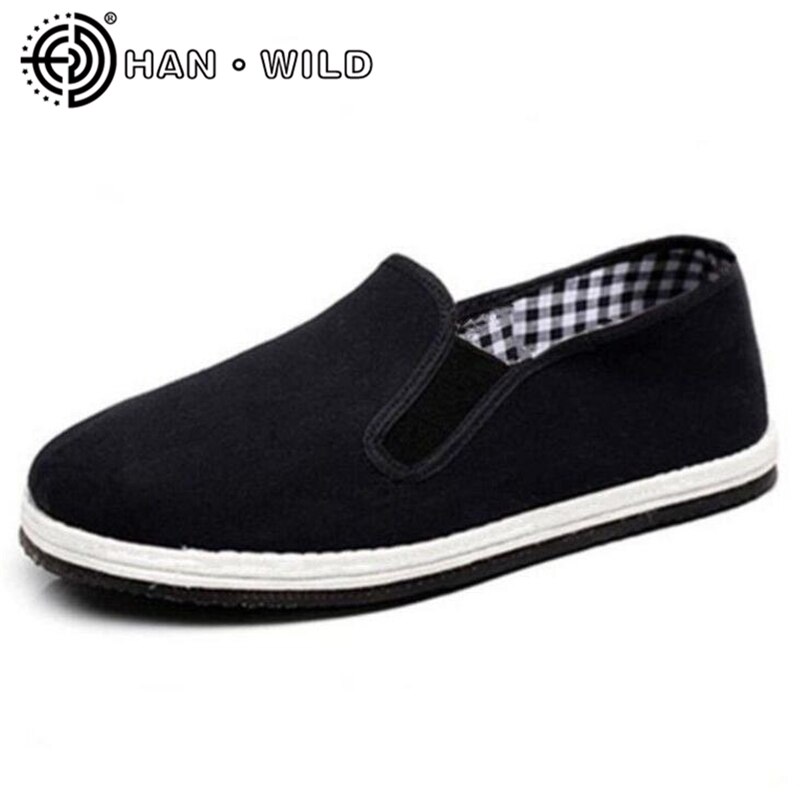 Oude canvas schoenen van beijing, handgemaakte antislip herenschoenen, chinese kungfuschoenen, casual schoenen voor mannen, sneakers, vechtsportschoenen