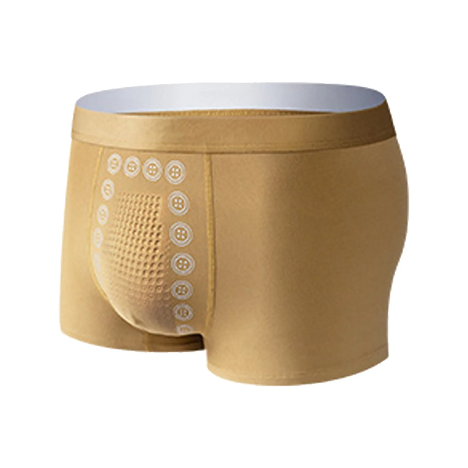 Magnetic Underwear Magnetic Home Physiological Underwear Comfortable L-3XL Enlargement Men'S Underwear Physiological: L / Beige
