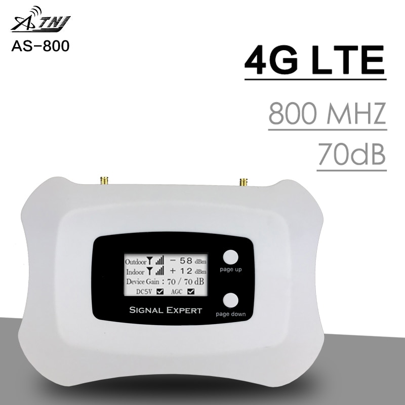 4g lte 800 netværk signal repeater band 20 lcd display 70db gain band 20 4g lte mobiltelefon signalforstærker lte 800 mhz booster