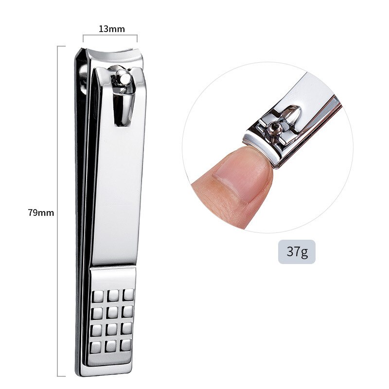 Stainless Steel Nail Clipper Cutter Toe Nail Clipper with Clip Catcher Fingernail Manicure Trimmer Pedicure Tools: 2-large