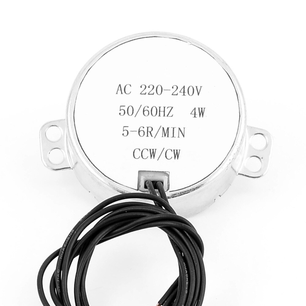 Motor síncrono AC 220-240V CCW/CW dirección 4W 50/60Hz frecuencia 5-6RPM, Motor eléctrico síncrono, equipo doméstico, 1 unidad
