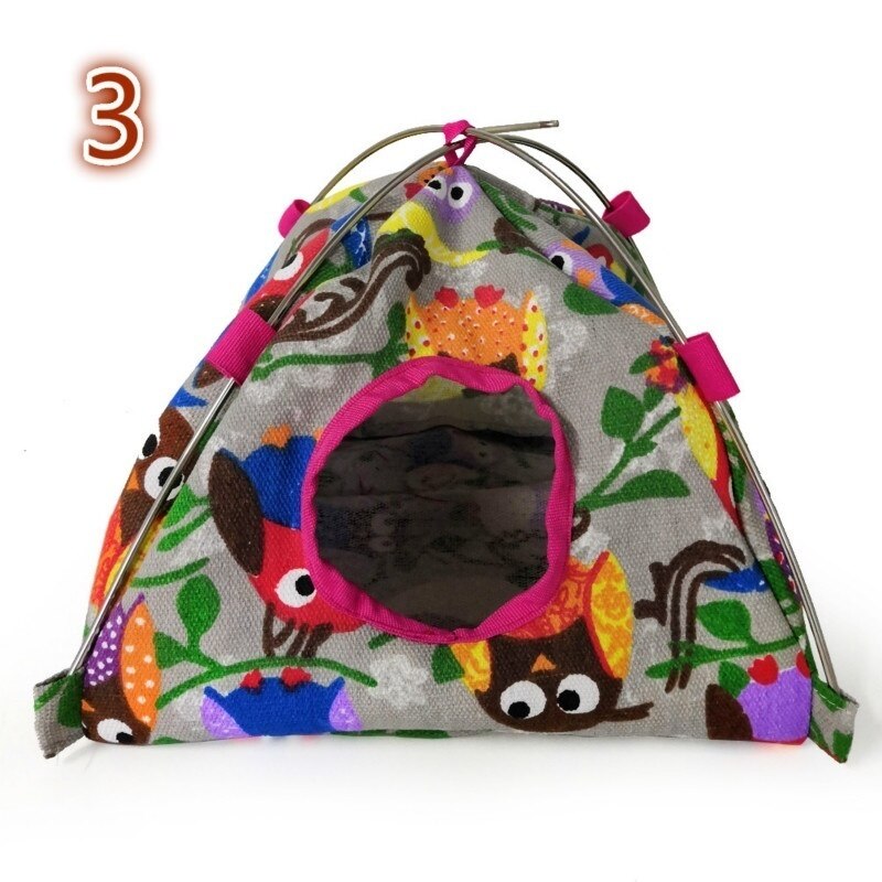 Tente nid de perroquet en toile, sac de couchage suspendu au sol, nid d&#39;oiseau, Hamster, nid en coton, hamac: 3