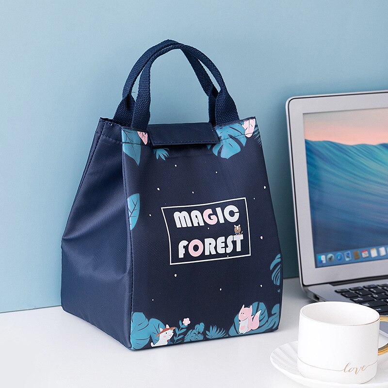 1 Pc Cartoon Lunch Tas Vrouwen Verse Koeler Zakken Waterdichte Draagbare Rits Thermische Oxford Lunchbox Tote Voedsel Zakken