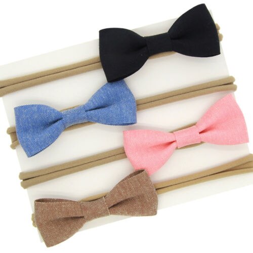 4 pçs/lote Bebés Sólidos Fita Cabelo Arcos Headbands Faixas de Cabelo Grande Arco para a Criança