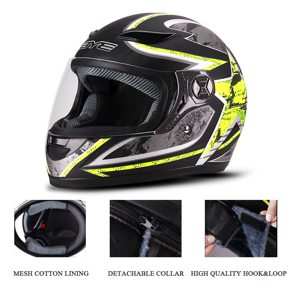 Bye Motorhelm Mannen Chopper Scooter Cruiser Integraalhelm Touring Motorhelm Mannen Vrouwen Racing Straat Moto Casco