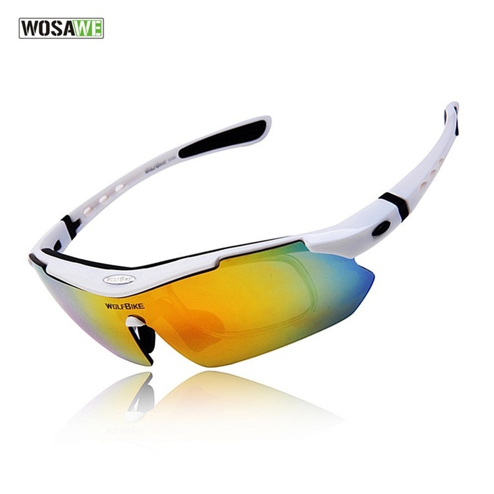 Wosawe sykkelbriller for ridning sportsbriller i ett stykke polariserte briller uv-beskyttelse utendørs sykling solbriller oakley