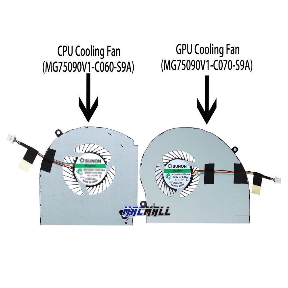 Nieuw Voor Dell Alienware 17 R4 R5 MG75090V1-C060-S9A MG75090V1-C070-S9A Vervanging Laptop Cpu Gpu Cooler Cooling Fan: 1 Pair