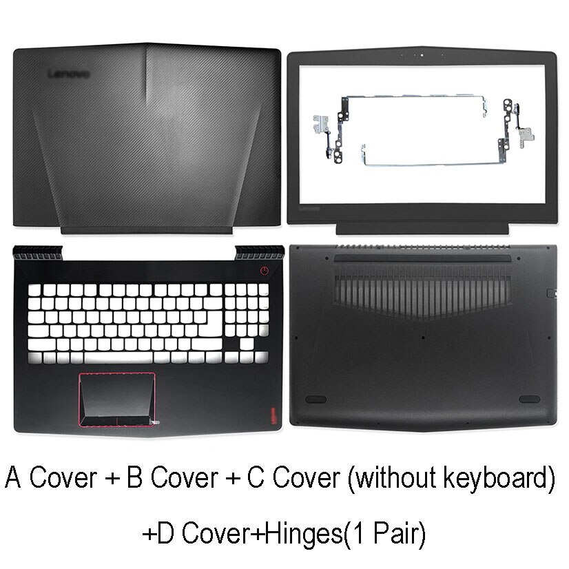 Cubierta trasera LCD para ordenador portátil Lenovo Legion Y520, R720, Y520-15, R720, Y520-15IKB, 15 R720-15IKB, bisel frontal, bisagras, reposamanos, carcasa inferior